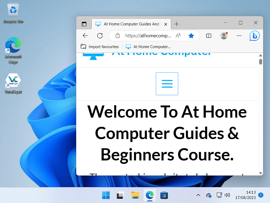 How to create a desktop shortcut for a web page.
