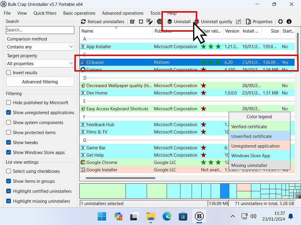Uninstalling software that can't be uninstalled.