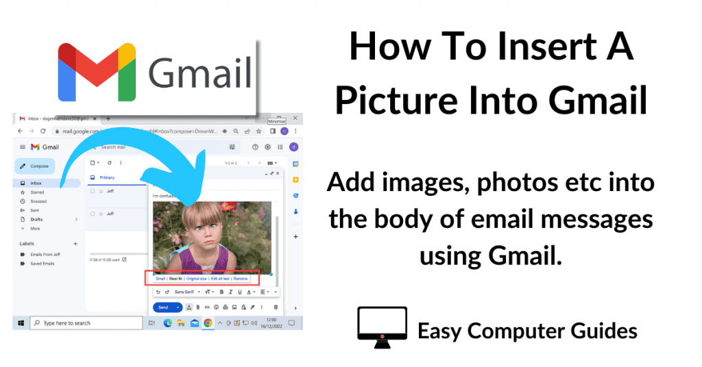How To Insert A Picture Into Gmail