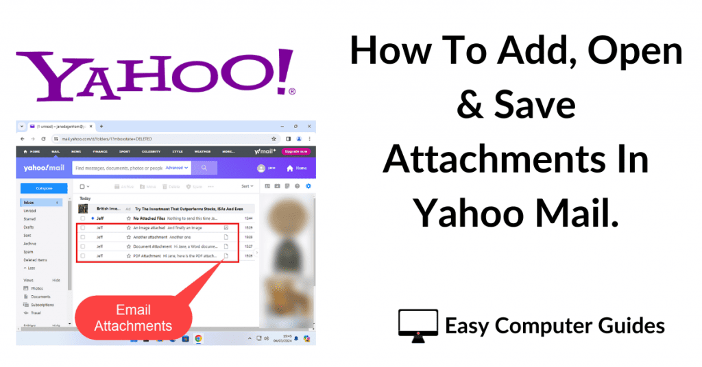 How to add, open & save attachments in Yahoo Mail.