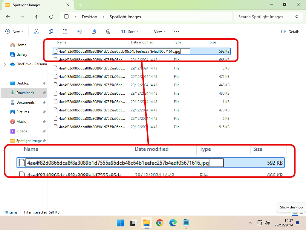 Adding file extension to Spotlight image