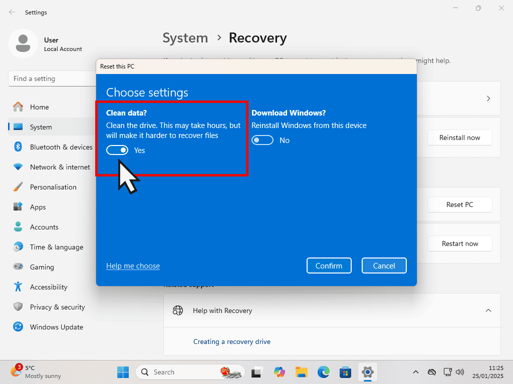 Clean Data option is turned on.