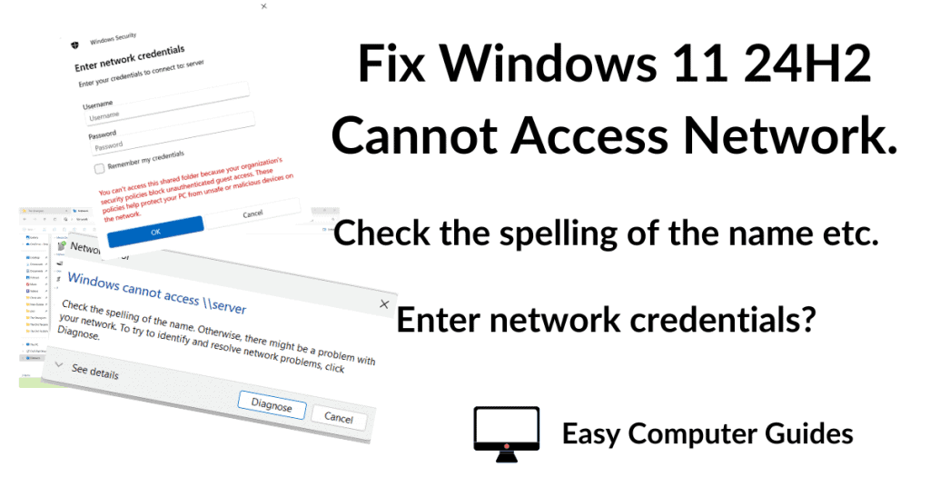 How to fix Windows 11 24H2 cannot access network