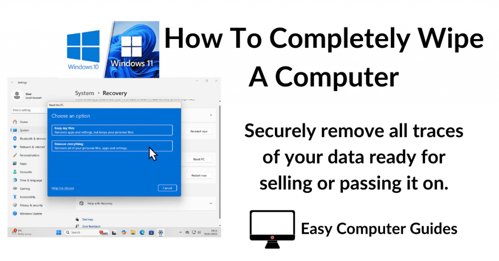 How To Completely Wipe A Computer.