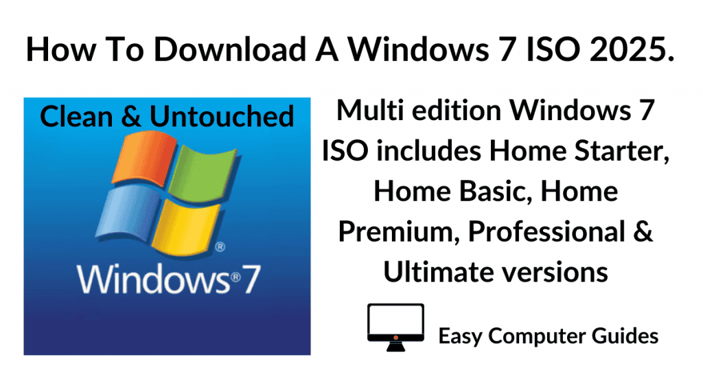 How to download a Windows 7 ISO