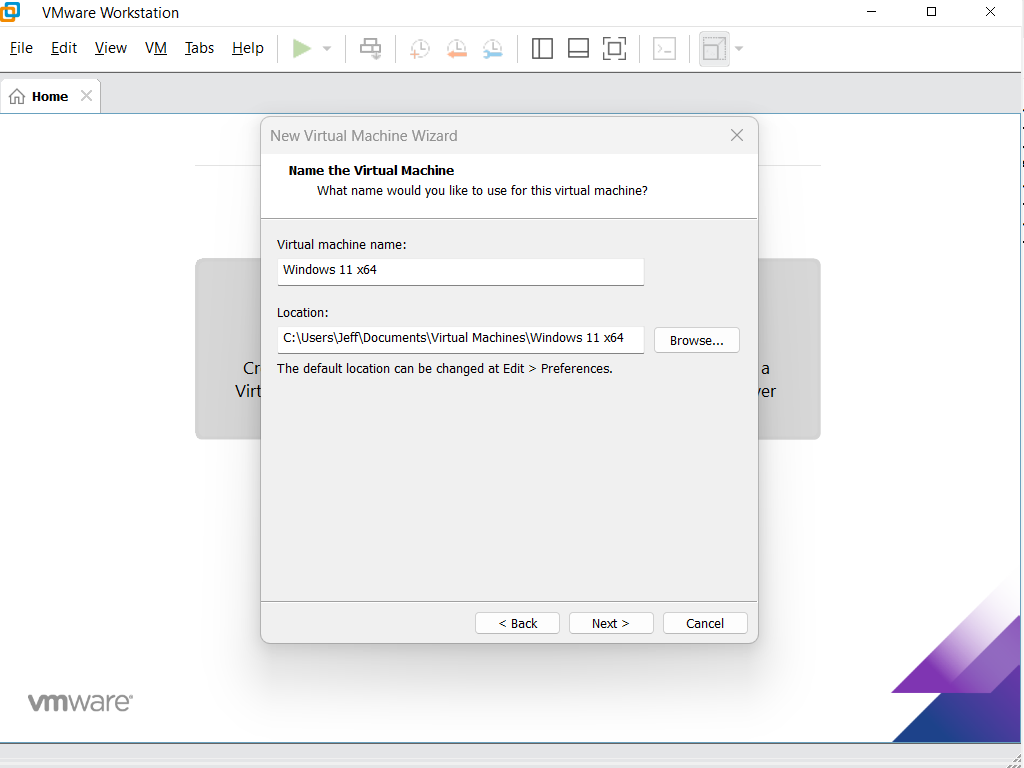 Installing Windows 11 as a virtual machine