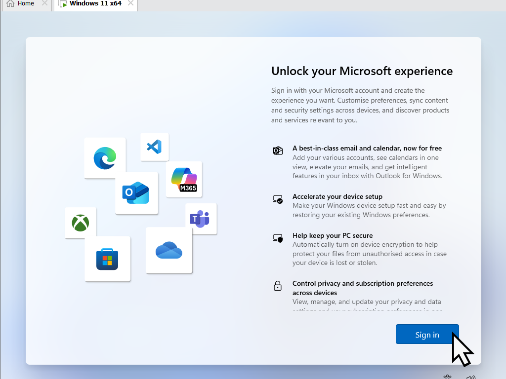 Unlock Microsoft experience