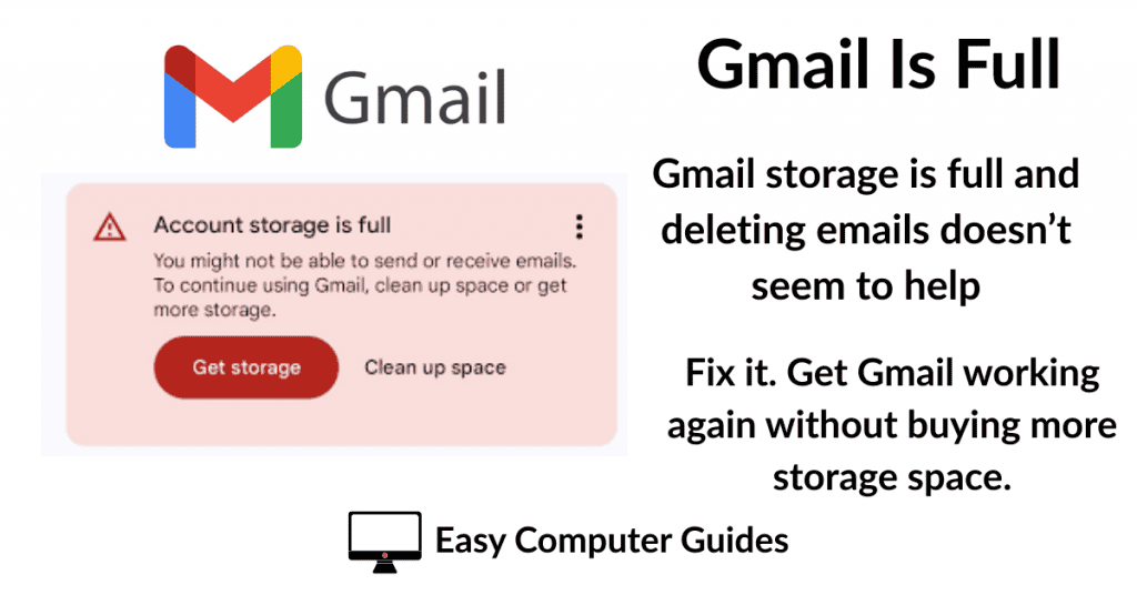 How to fix Gmail is full message.
