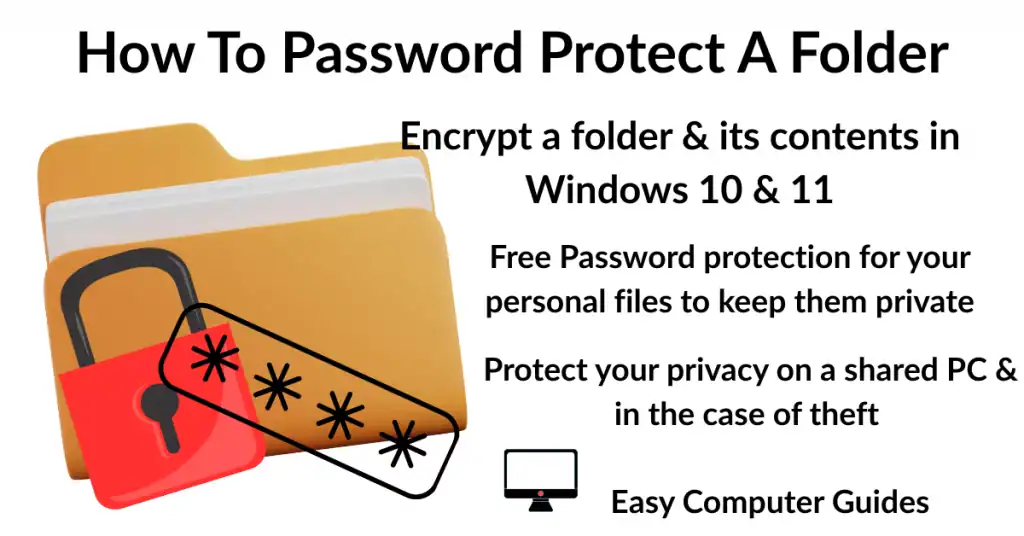 How to password protect a folder in Windows.