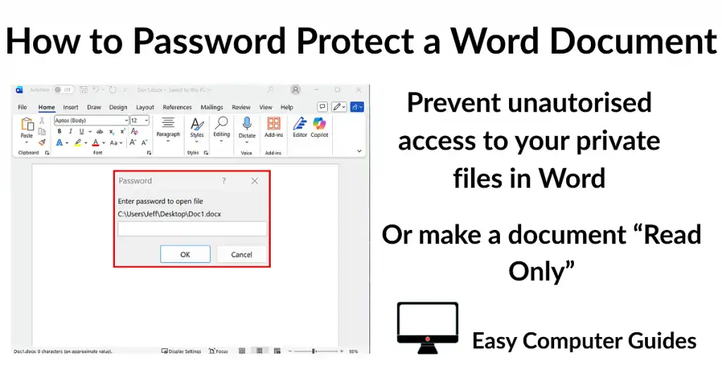 How to Password Protect a Word Document