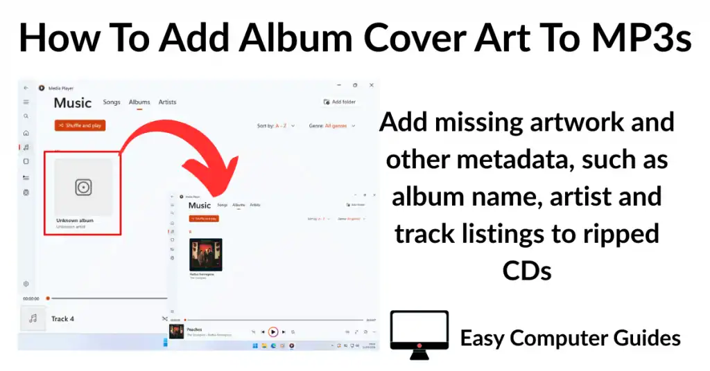 How to add album cover art and other metadata to MP3 files.